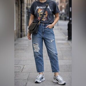 NWT Own. (British) Twist Leg Mom Jeans